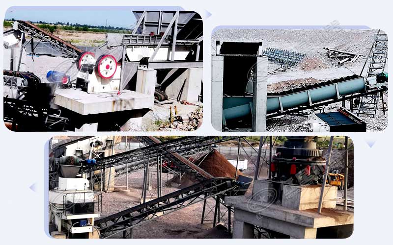 吉爾吉斯坦花崗巖制砂生產線現場 吉爾吉斯坦花崗巖制砂生產線現場